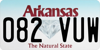 AR license plate 082VUW
