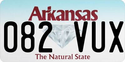 AR license plate 082VUX