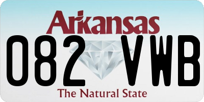 AR license plate 082VWB