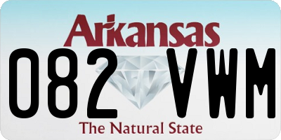 AR license plate 082VWM