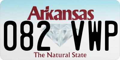 AR license plate 082VWP