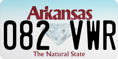 AR license plate 082VWR
