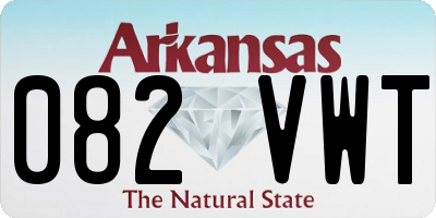 AR license plate 082VWT