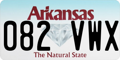 AR license plate 082VWX