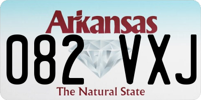 AR license plate 082VXJ