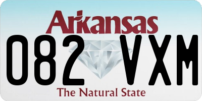 AR license plate 082VXM