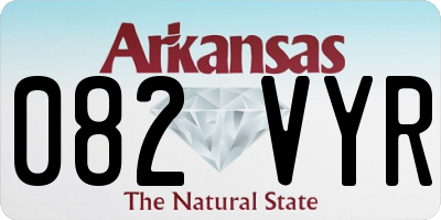 AR license plate 082VYR