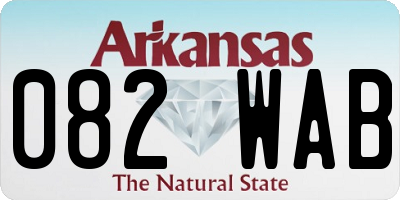AR license plate 082WAB