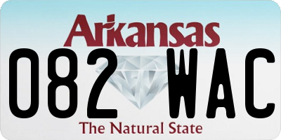 AR license plate 082WAC