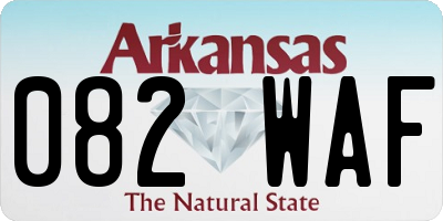AR license plate 082WAF