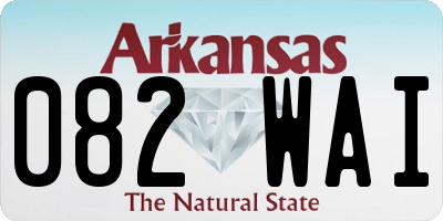 AR license plate 082WAI