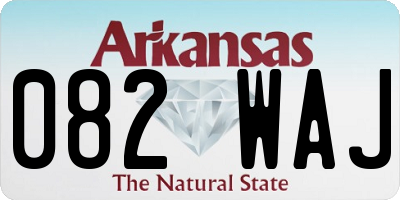 AR license plate 082WAJ