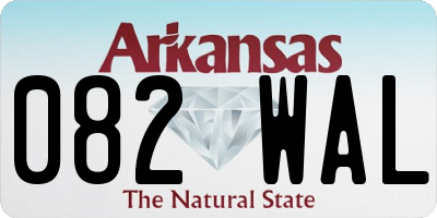 AR license plate 082WAL