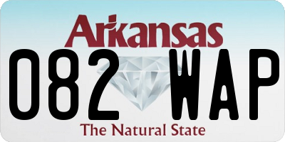 AR license plate 082WAP