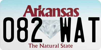 AR license plate 082WAT