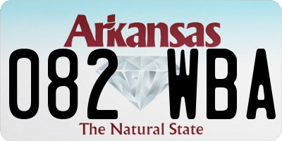 AR license plate 082WBA