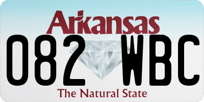 AR license plate 082WBC