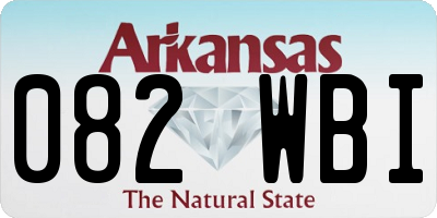 AR license plate 082WBI