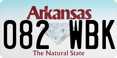 AR license plate 082WBK