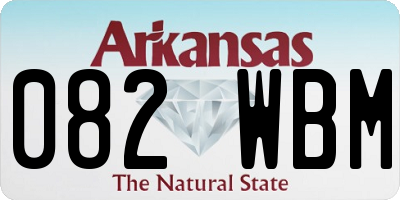 AR license plate 082WBM