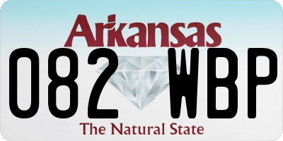 AR license plate 082WBP