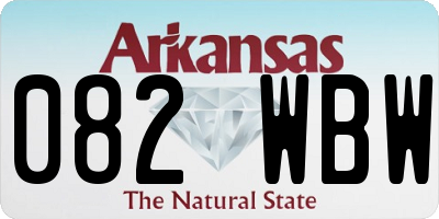 AR license plate 082WBW