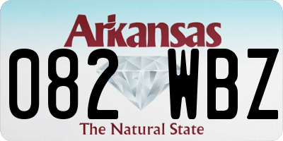 AR license plate 082WBZ