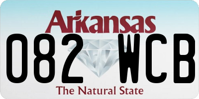 AR license plate 082WCB