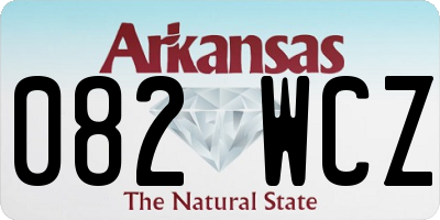 AR license plate 082WCZ