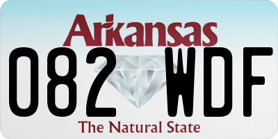 AR license plate 082WDF