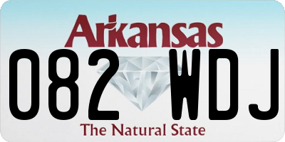 AR license plate 082WDJ