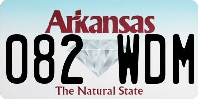 AR license plate 082WDM