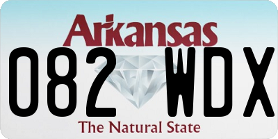 AR license plate 082WDX