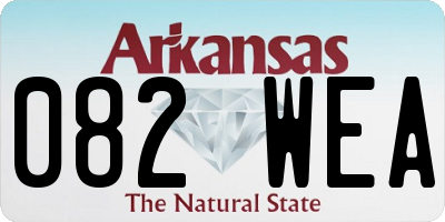 AR license plate 082WEA