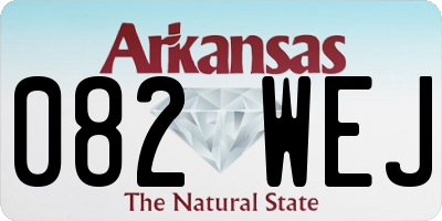 AR license plate 082WEJ