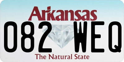 AR license plate 082WEQ
