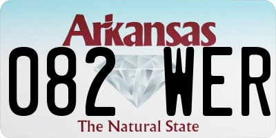 AR license plate 082WER