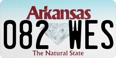 AR license plate 082WES
