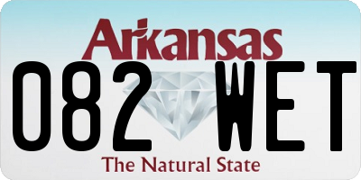AR license plate 082WET