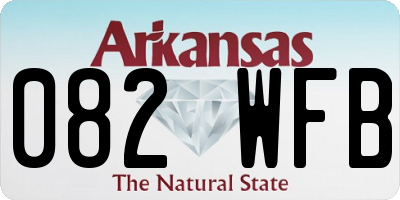 AR license plate 082WFB