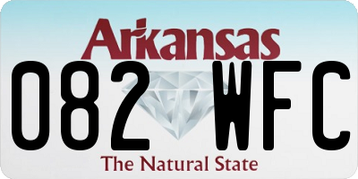 AR license plate 082WFC