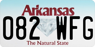 AR license plate 082WFG