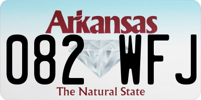 AR license plate 082WFJ
