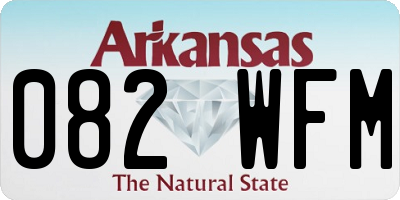 AR license plate 082WFM