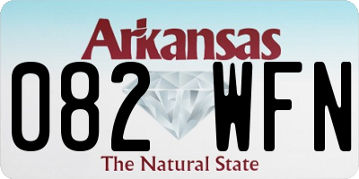 AR license plate 082WFN