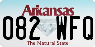AR license plate 082WFQ