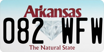 AR license plate 082WFW