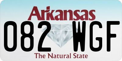 AR license plate 082WGF
