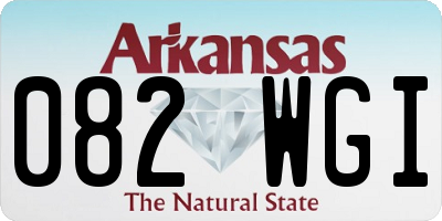 AR license plate 082WGI
