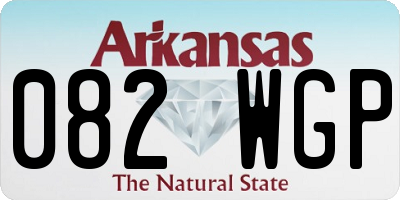 AR license plate 082WGP